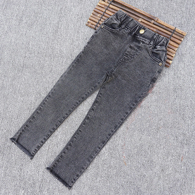 South Korea's 2022 spring and autumn new girls' thin jeans and trousers children's foreign style Korean version of the pencil pants