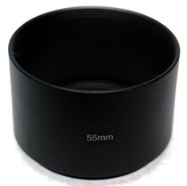 155-3-Light hood 55-58 mm straight metal medium telephoto adapter ring hood about 40 mm long