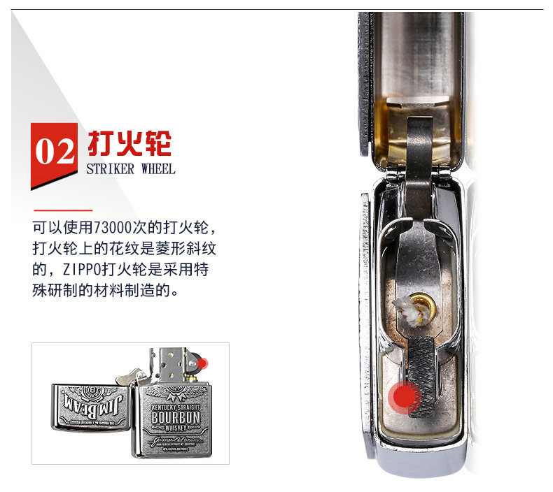 美国原机进口 Zippo 250JB 928占边酒之锡徽章标志 16孔防风打火机 图10
