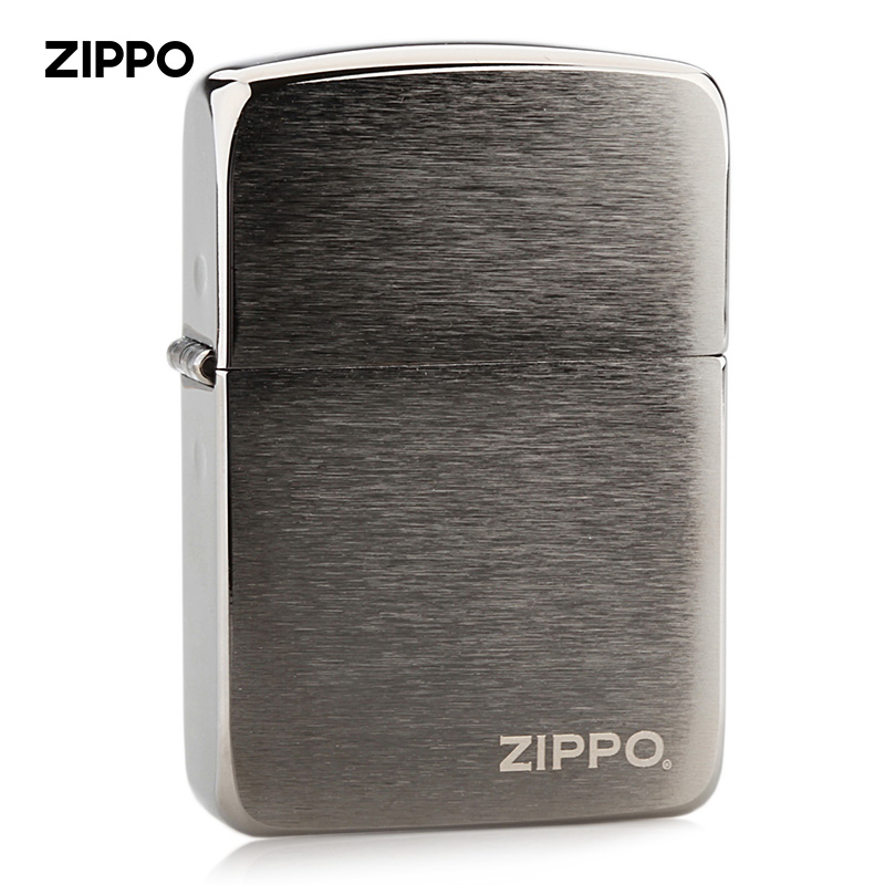 American ZIPPO Windproof Lighter 24485 Brushed Black Ice Trademark WWII 1941 Classical Xtreme