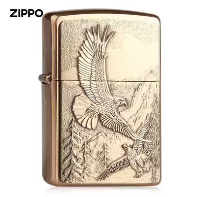 ZIPPO lighter genuine 20854 flying eagle spreading wings Eagle brushed brass badge original