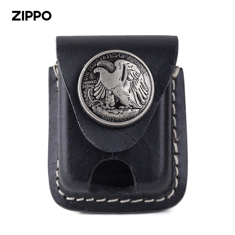 Zippo lighter original accessories Eagle Tang turf cover Black cowhide leather buckle American genuine