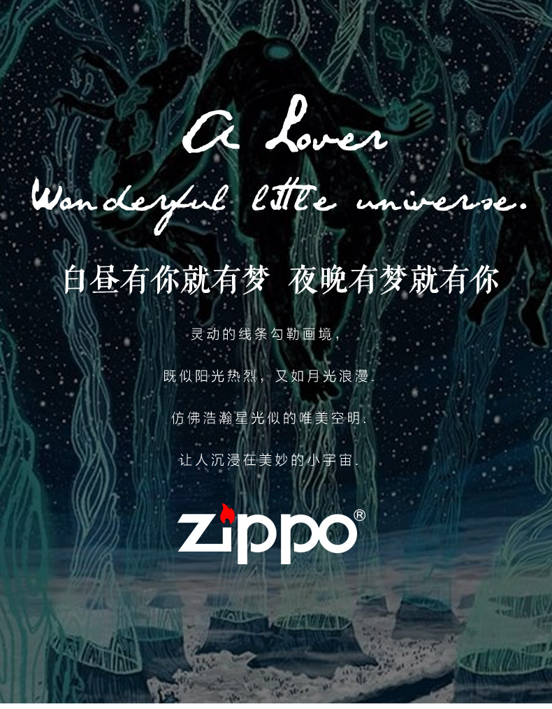 美国原机进口 Zippo 黑哑漆/黑冰 昼夜织梦 16孔防风打火机 图9