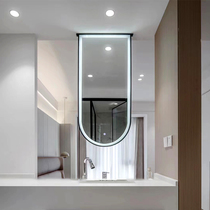 Ceiling arched hanging mirror dry area aisle ceiling wash basin hanging mirror suspended mirror with light smart bedroom