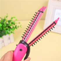 Curly hair Rod Straight Hair Corn Scalding Students Portable Small Electric Splint Dual-use Inner Buckle Liu Hai Mini Straight Plate Clip Not Hurt