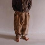 Детские вельветовые хлопковые штаны для отдыха, осенние, свободный прямой крой, в западном стиле