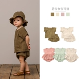 Брендовый легкий и тонкий летний освежающий детский комплект, юбка для выхода на улицу, штаны, детская одежда, простой и элегантный дизайн