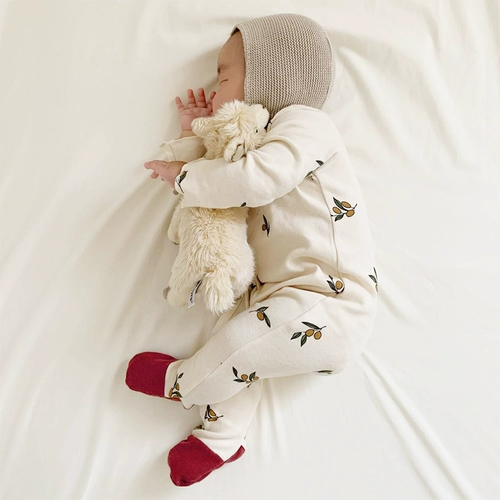 Брендовая детская хлопковая осенняя пижама, боди для новорожденных, увеличенная толщина, популярно в интернете