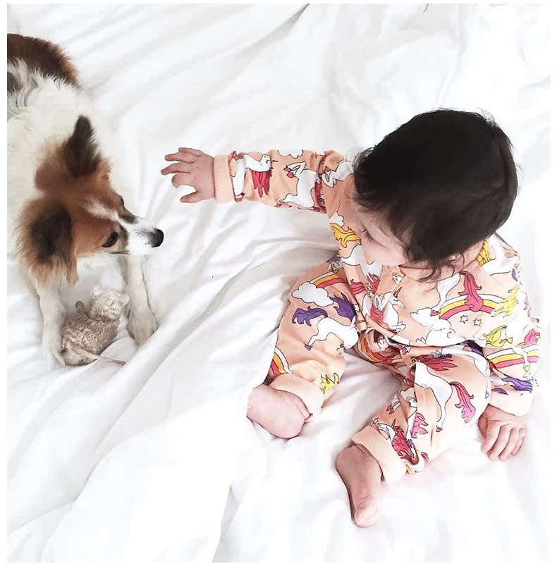 Đoạn văn Tianma bé bông jumpsuit terry chất liệu mùa thu và mùa đông quần bé thủy triều mùa thu quần áo dài tay quần áo cho trẻ sơ sinh