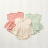 Брендовый легкий и тонкий летний освежающий детский комплект, юбка для выхода на улицу, штаны, детская одежда, простой и элегантный дизайн