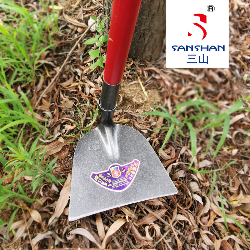 Sanshan hoe weeding tool digging multi-functional wooden handle digging bamboo shoots wide hoe weeding artifact garden turning the ground to open the mountain hoe