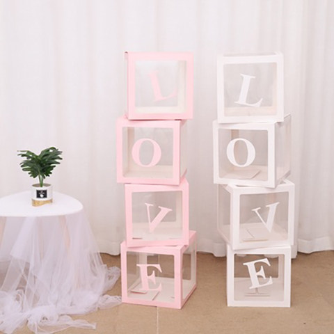 Net Red Transparent Balloon Box Birthday Party Decorations Baby Full Moon 100 Days' Week Dinner Party Arranged Wedding Wedding Decorations