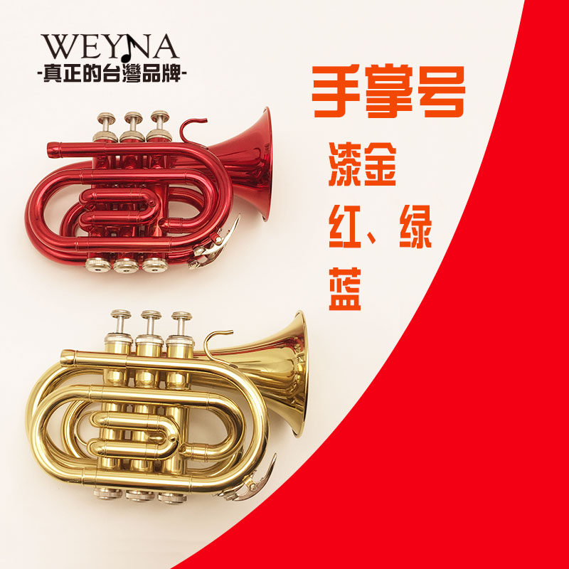 Palm number Portable instrument lower b - tuning color palm brass