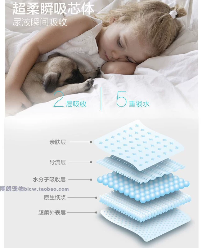 Tã chó Pet cung cấp tã tã mèo tã Teddy thấm ướt pad dày khử mùi gói duy nhất - Cat / Dog Beauty & Cleaning Supplies