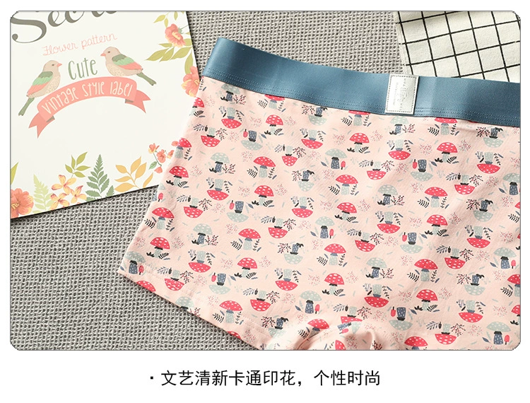 Bên trong phim hoạt hình gốc in modal cotton vài đồ lót cá tính thời trang nam triều boxer thanh niên nam nữ quần short quan lot doi nam nu