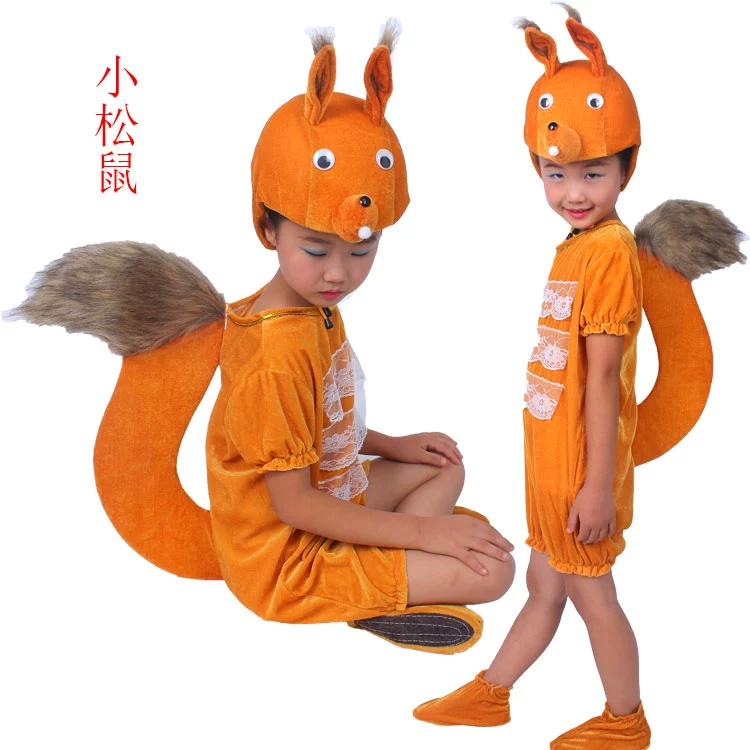 Ngày thiếu nhi Trang phục biểu diễn động vật dành cho người lớn Kangaroo Little Squirrel Song Drama Drama Dance Dance Quần áo