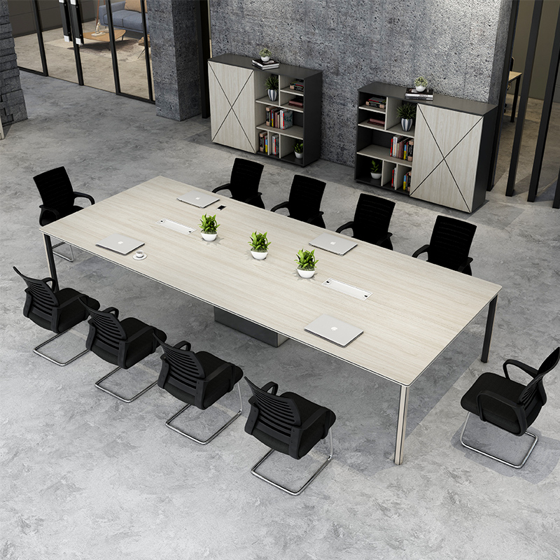 Conference Table Minimalist Modern Office Furniture Training Table Negotiation Table Meeting Room Strip Meeting Table And Chairs Combined Long Table