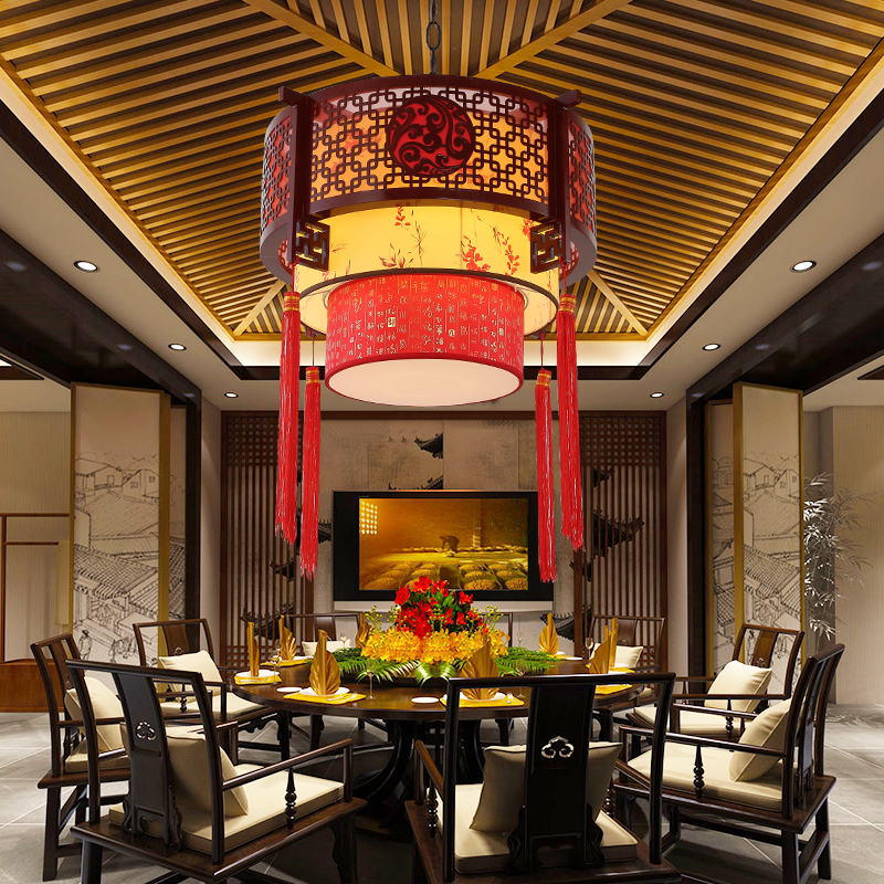 Chinese style lighting Ancient Tea Building Restaurant Hotel Hall Light Lights Lights in China Fenghai Hotel