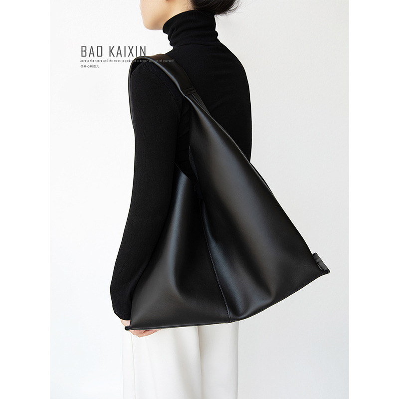 Lazy Style Tote Bag, Soft Leather Commuter Bag, Computer Bag, Cowhide Underarm Shoulder Bag, Large Bag