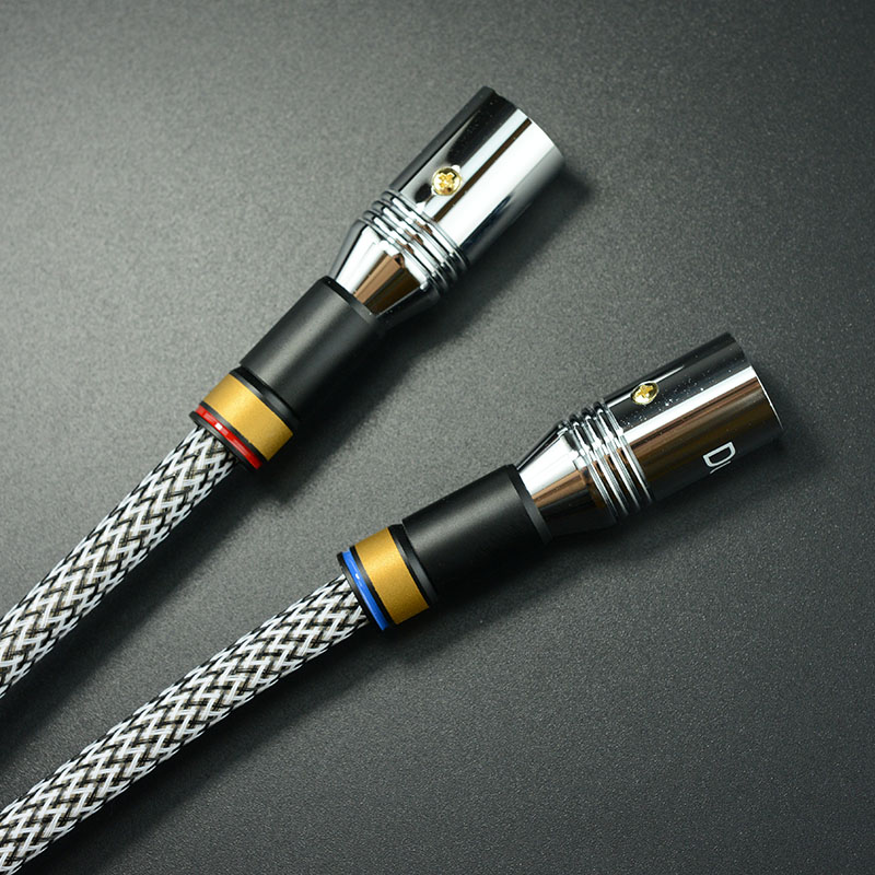 British QED four-core silver-plated fever XLR male-to-female capacitor microphone microphone RCA XLR balanced signal line