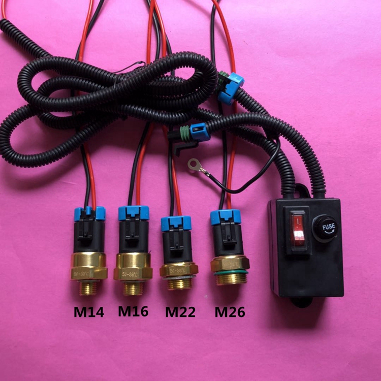 Concrete Mixer Truck Accessories Hydraulic Oil Tank Radiator Fan Temperature Control Switch Head Temperature Sensing Plug Sensor Concrete Mixer Truck Accessories Hydraulic Oil Tank Radiator Fan Temperature Control Switch Head Temperature Sensing Plug Sensor