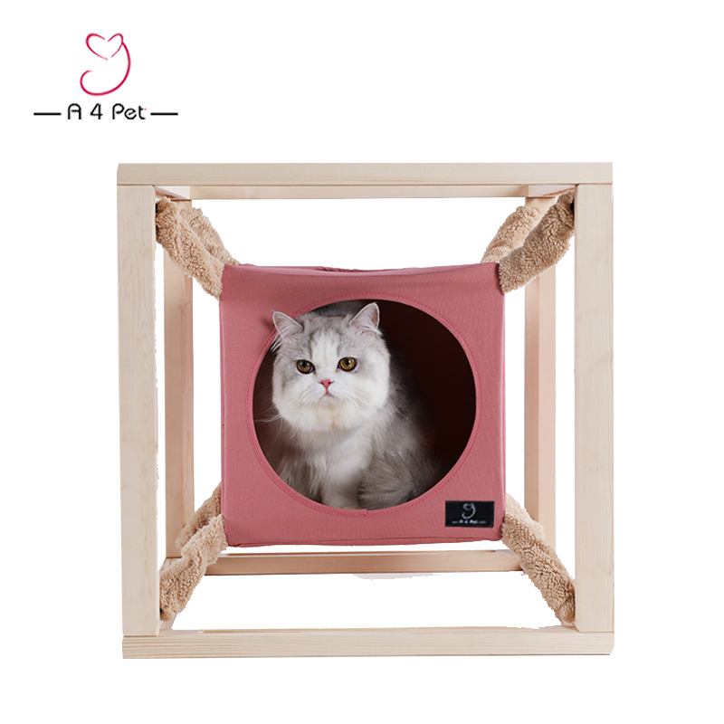 A4pet cat litter can be spliced ​​with solid wood cat climbing frame jumping platform cat litter four seasons universal cat hammock cat cage cat climbing frame