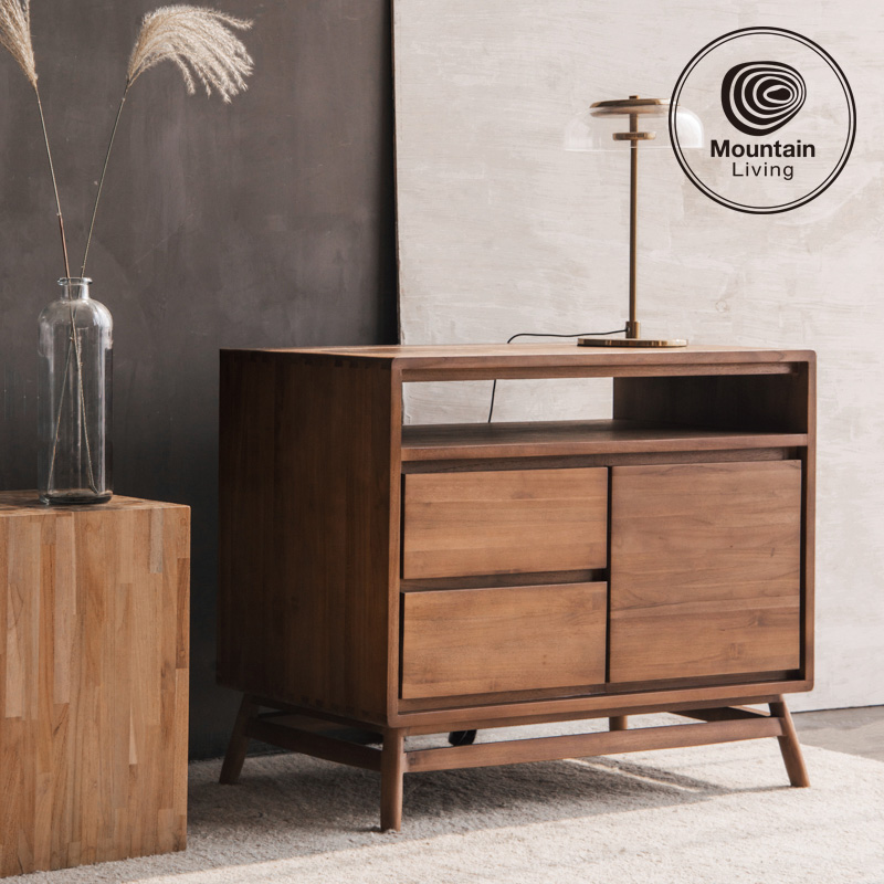 Imported teak all solid wood Nordic sideboard modern minimalist porch cabinet living room locker wine cabinet small apartment