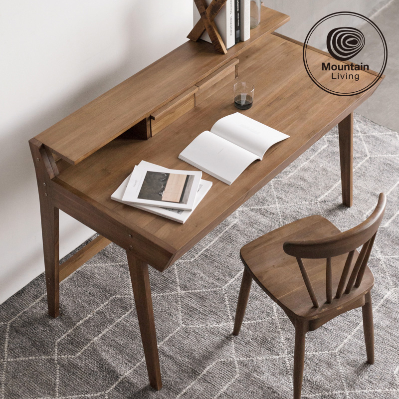 MountainLiving Imported Teak All Solid Wood Desk Nordic Simple Household Writing Desk With Drawer