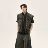 Небольшой дизайнерский джинсовый комплект, жилет, универсальные летние штаны