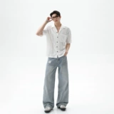 Turntide Old Money Hollow Diamond Texture рубашка с коротки