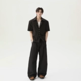 Turntide Retro Nishe Simple Westry Style костюм, костюм, костюм с широко ногой, брюки на пол