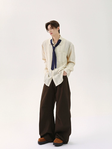 Turntide Корейский контрастный цвет полосатого дизайна Sense Design Design Desig