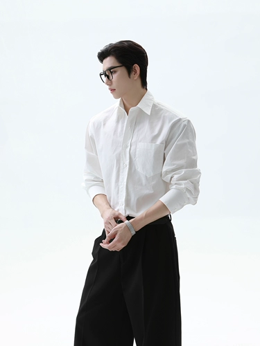 TURNTIDE «Очень широкие плечи, двойная дверь», пригородная рубашка с длинными рукавами, мужская свободная куртка-рубашка