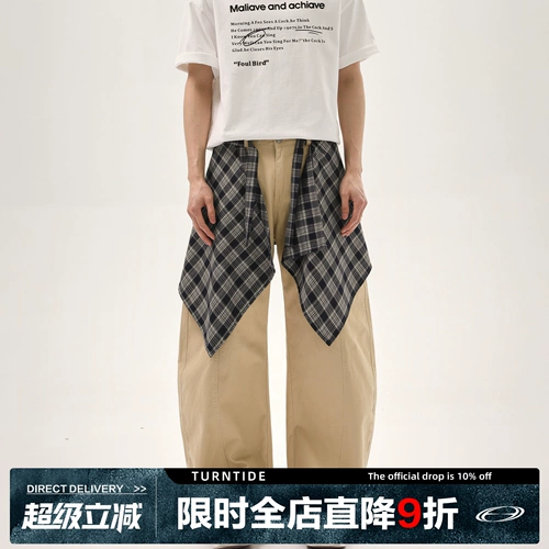 Дизайнерская рубашка, прямые свободные джинсы для отдыха, в американском стиле