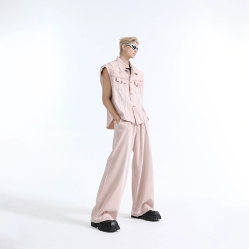 Трендовая джинсовая юбка, модный кардиган, джинсы, штаны, короткий рукав