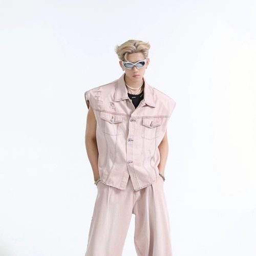 Трендовая джинсовая юбка, модный кардиган, джинсы, штаны, короткий рукав