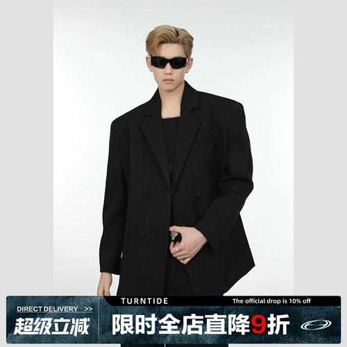 Небольшие дизайнерские наплечники, мужская демисезонная куртка, цветной пиджак классического кроя, тренд сезона, оверсайз, простой и элегантный дизайн