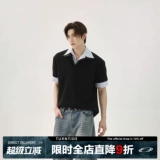 Небольшая дизайнерская рубашка для отдыха, летняя футболка polo, тренд сезона, короткий рукав