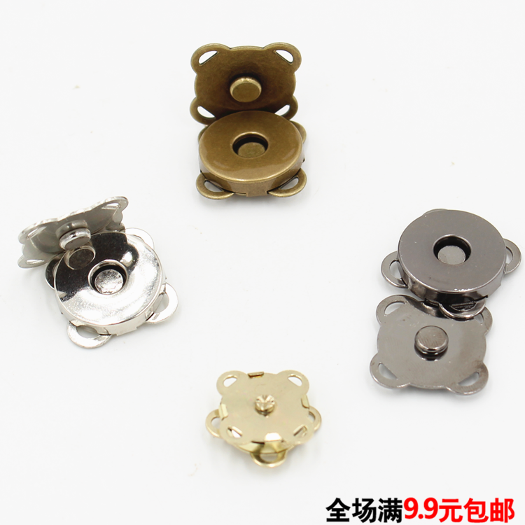 Plum-shaped magnet button Hand-sewn button Hand-sewn magnetic buckle accessories Magnetic dark button Magnetic suction buckle Bag bag bag magnetic button