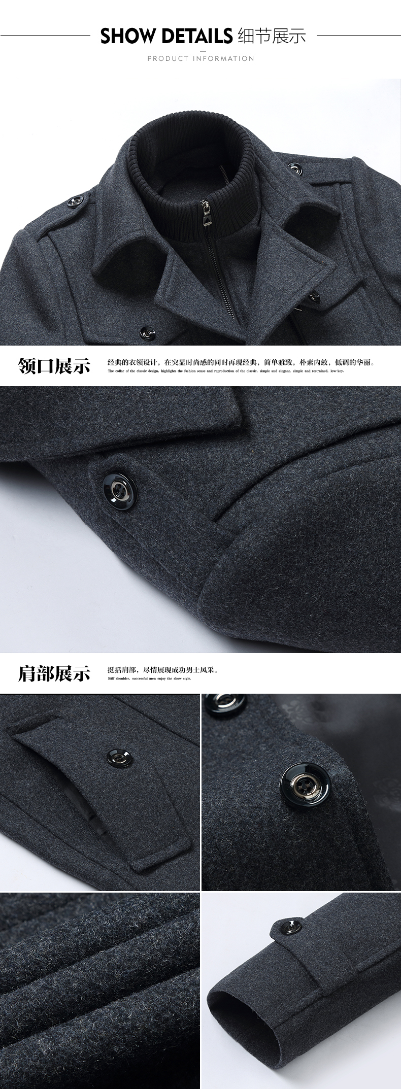 Blouson homme OSLO manches longues en Laine - Ref 3116572 Image 35