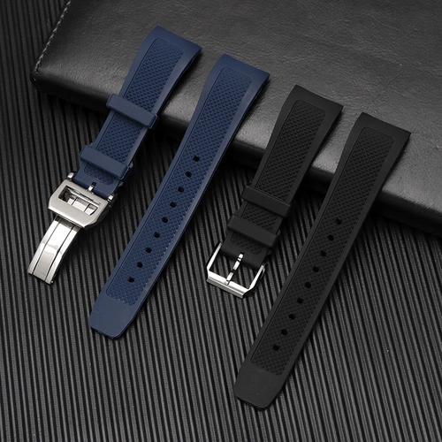 Совместимый ремешок для часов, силиконовые мужские часы, изогнутые аксессуары, 22мм