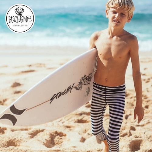 Голландский пляж и бандицы детские летние летние Snuits Sunscreen UV Quick -Drying UPF50+полосатое место