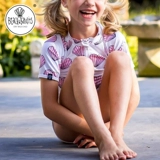 Бич и бандитские детские детские малышки в соединении купальника солнцезащитная одежда UPF50+ Сердце в форме.