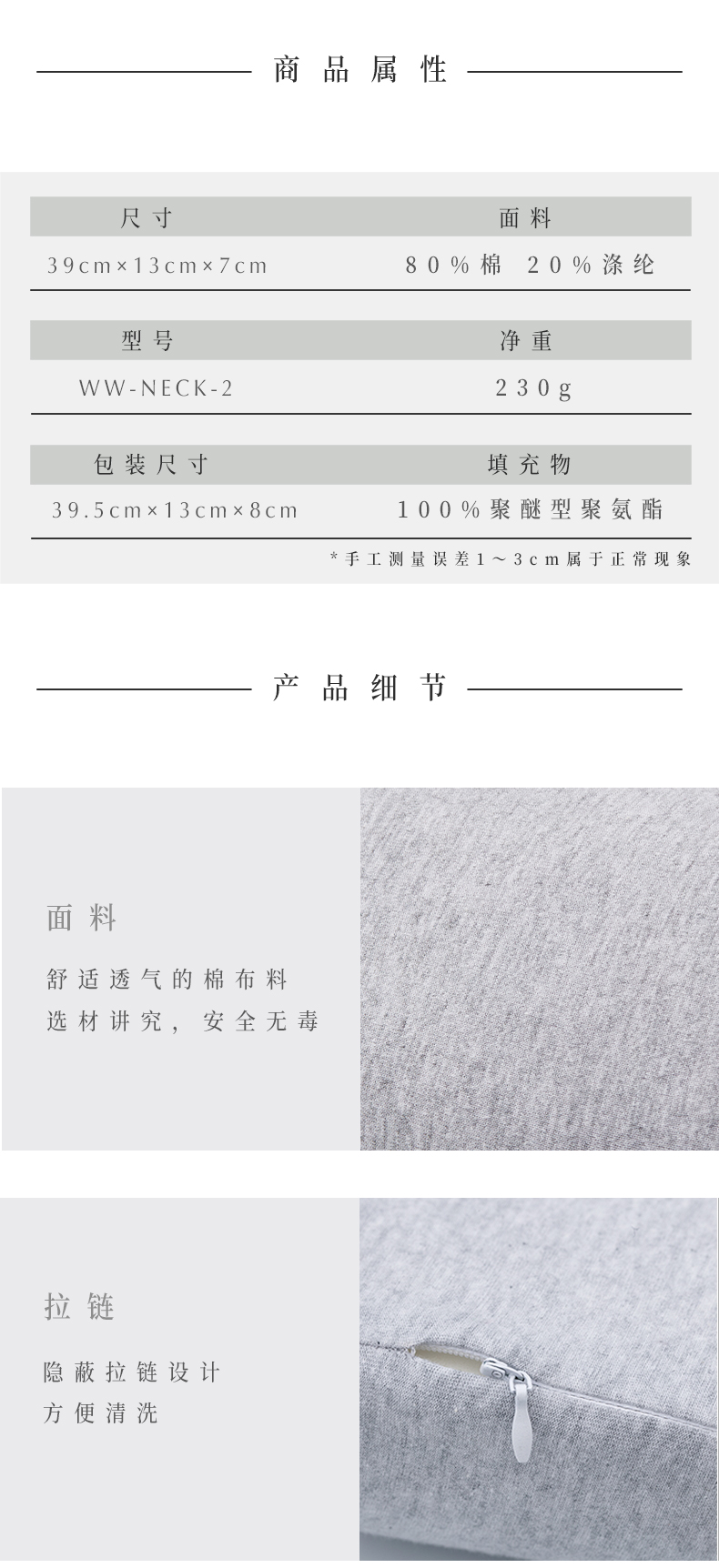 美亚销量第一 绿萌 10秒慢回弹记忆棉 颈椎修复牵引枕 图5