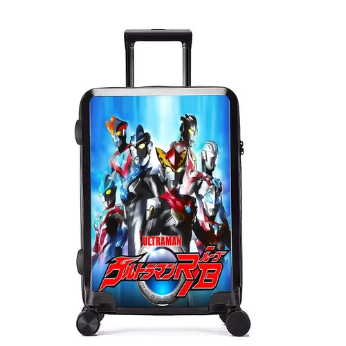 Ультрамен Тига, детский чемодан для мальчиков, универсальная коробка для школьников для путешествий, 1820 дюймов, поворотные колеса