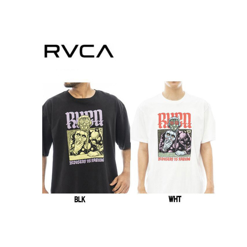 Pure Yuan Clearance Rvca American Trend Surfing Skateboarding Street Niche Drop Shoulder Sports Casual Crew Neck Short Sleeve T-Shirt