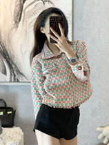 Early autumn womens ladies temperament fried street jacket 2021 new plaid short ins tide Harajuku jacket Korean version