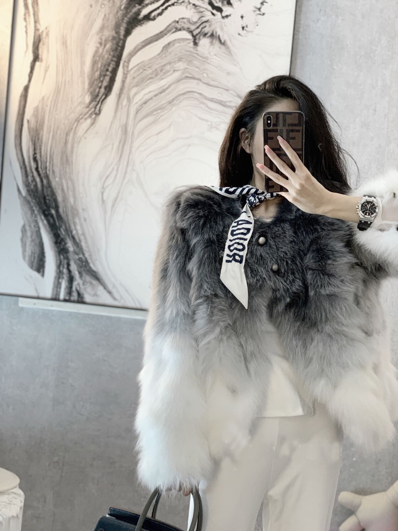 Fur Coats Women 2021 New 100 Hitch Leather Hair Incorporate Dyeing Gradual water mink Outerwear small fragrant wind autumn and winter