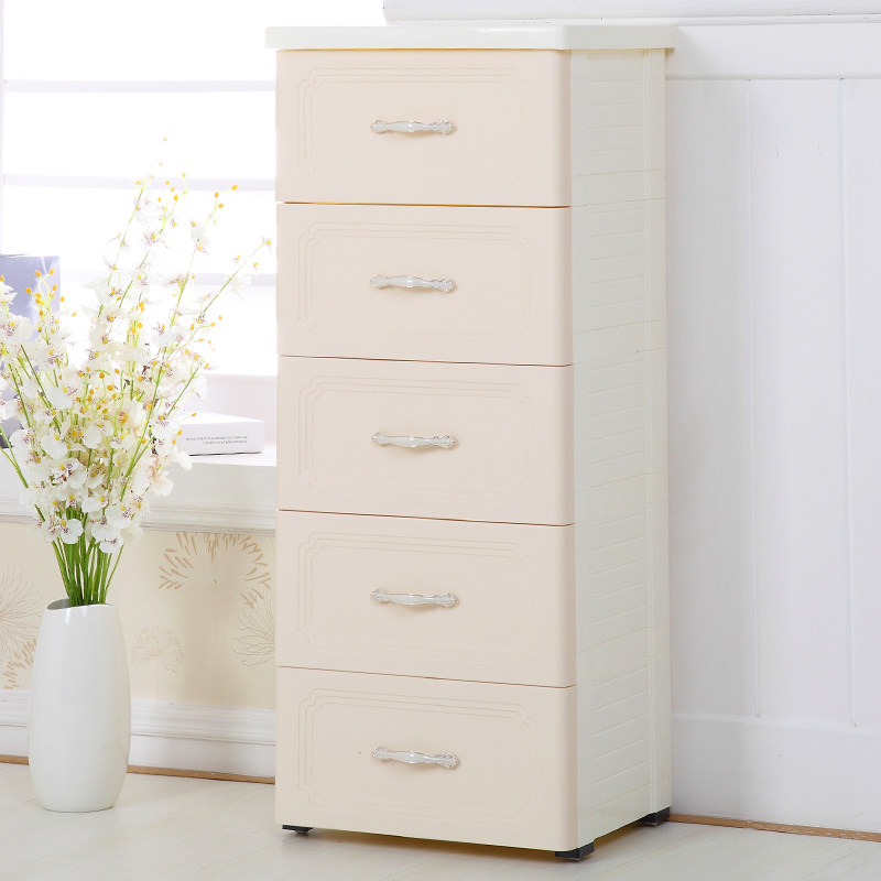 Environmental thickened European-style drawer-type containing cabinet plastic storage cabinet Baby baby wardrobe Children's clothes finishing cabinet
