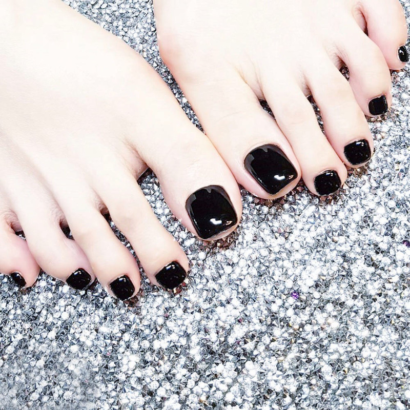 Removable Toenail Tips, Pure Black, Wearable Nail Art, Fake Nails, Finished Nail Art Patches, Nail Tips Removable Toenail Tips, Pure Black, Wearable Nail Art, Fake Nails, Finished Nail Art Patches, Nail Tips